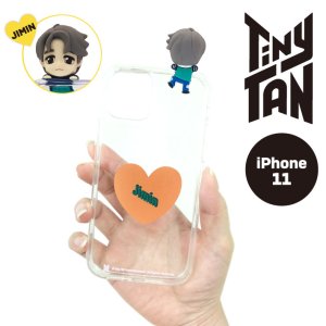 画像1: TinyTAN フィギュアクリアiPhoneケース (JIMIN)【iphone11】【KiNiNaRu/きになる】公式グッズ TinyTAN  キャラクターグッズ通販